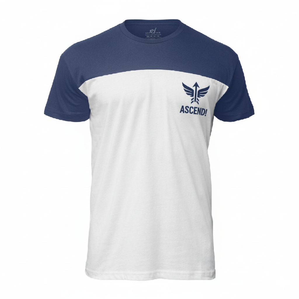 Camiseta bicolor de algodón hecha a medida